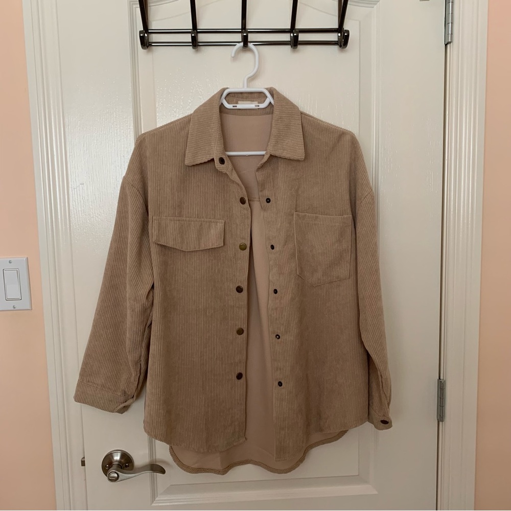 Tan Corduroy Overshirt